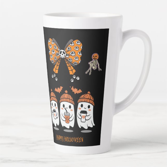Happy Halloween – fantômes café mignons Milchtasse (Rechts)