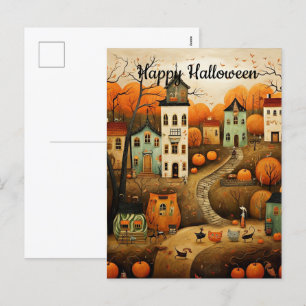 Happy Halloween farbenfrohe Abbildung Feiertagspostkarte