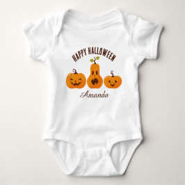 Happy Halloween farbenfrohe Funny Orange Pumpkins Baby Strampler