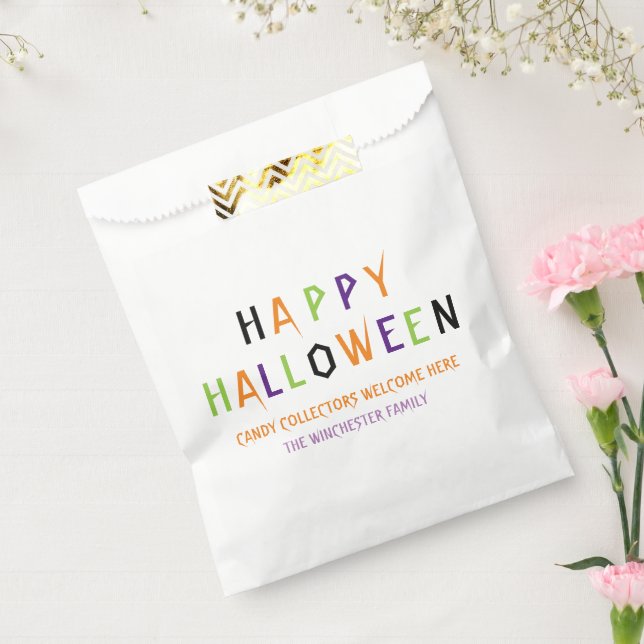 Happy Halloween farbenfrohe leckere Typografie Cus Geschenktütchen (Versiegelt)