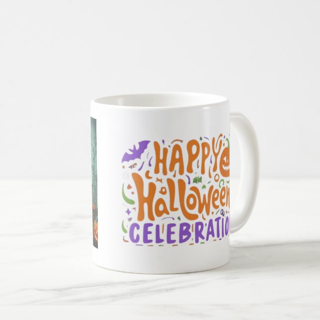 Happy Halloween Feier Keramik Tasse (VorderseiteRechts)