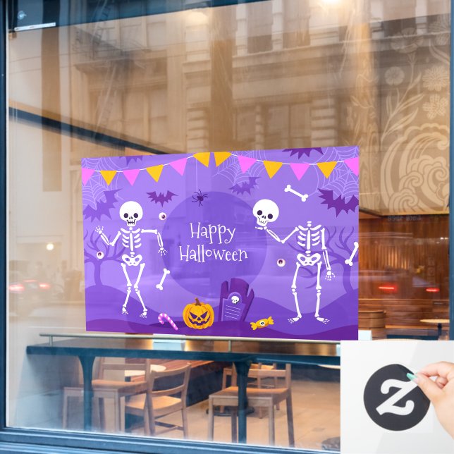 Happy Halloween Fensteraufkleber (Café-Fenster)