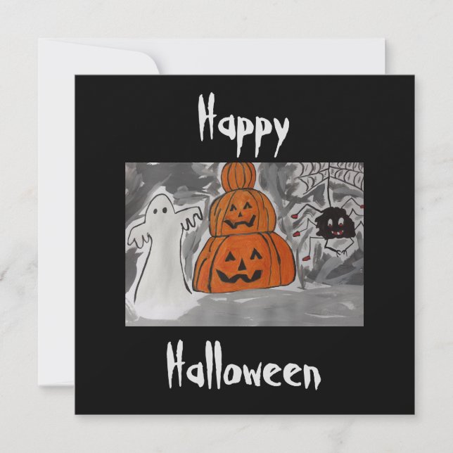 Happy Halloween Flat Card (Vorderseite)