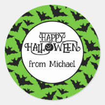 Happy Halloween Fledermäuse grün schwarz Spott Dei