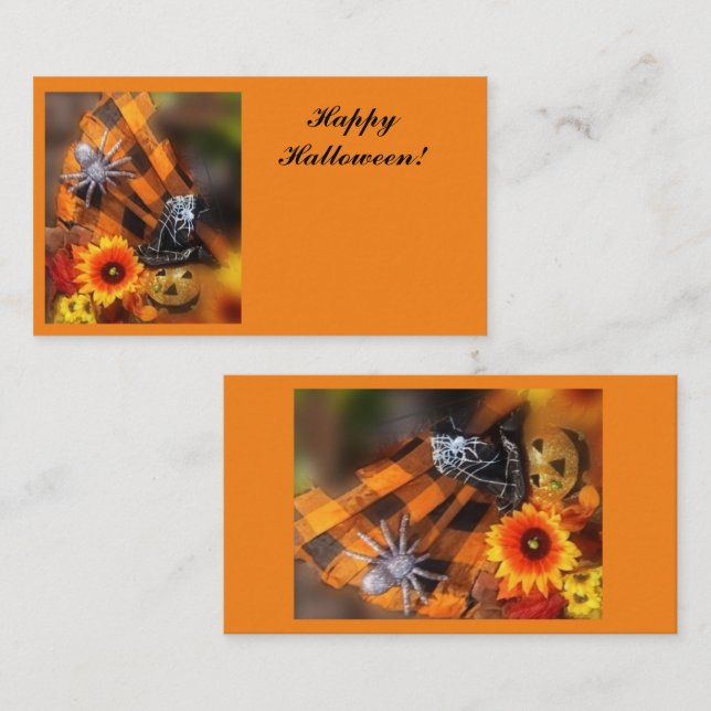 HAPPY HALLOWEEN - FLORIST CARD BEGLEITKARTE (Vorne/Hinten)