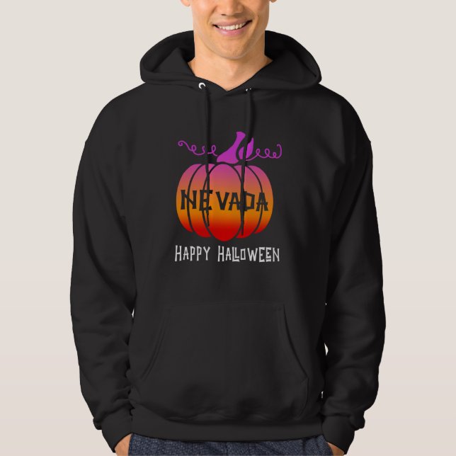 Happy Halloween For Nevada Women Men Boo Pumpkin Hoodie (Vorderseite)