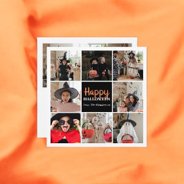 Happy Halloween Foto Collage Simple Karte