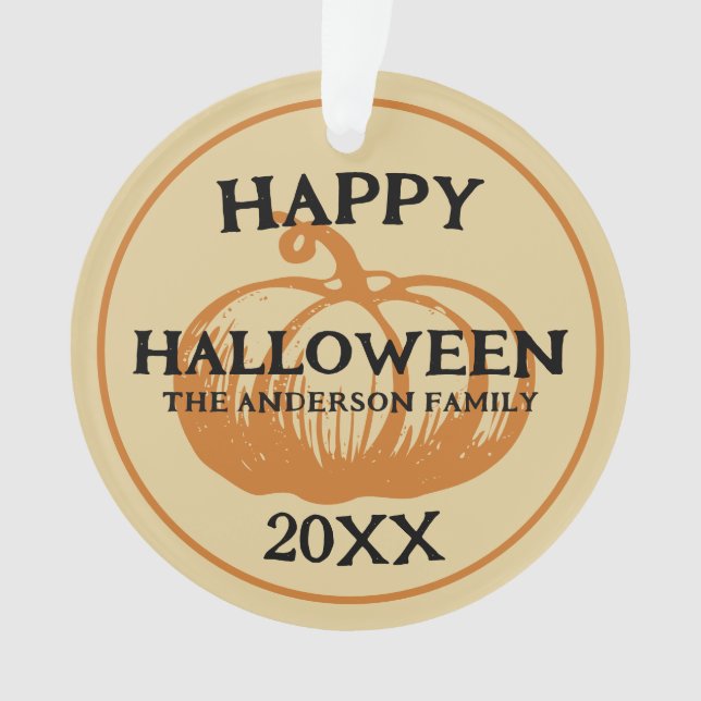 Happy-halloween-Foto Ornament (Vorderseite)