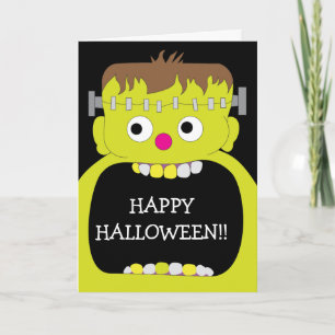 Happy Halloween Frankenstein Monster Karte
