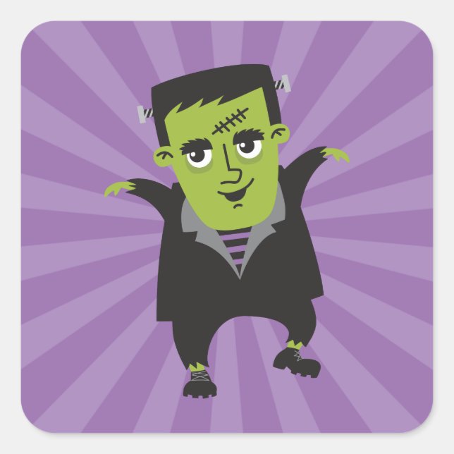Happy Halloween Frankenstein Sticker (Vorderseite)