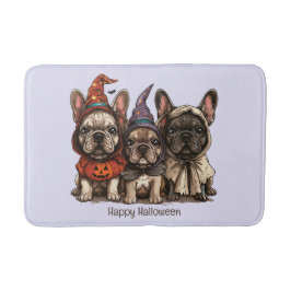 Happy Halloween French Bulldogs Badematte