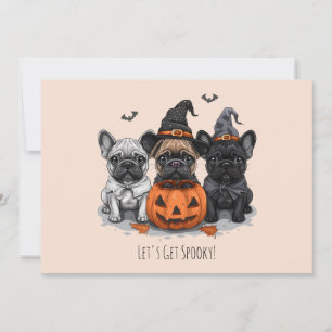 Happy Halloween French Bulldogs Einladung
