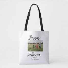 Happy Halloween fügen Familienname Foto schwarz