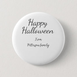 Happy Halloween fügen Familiennamen Kalligraphie m Button