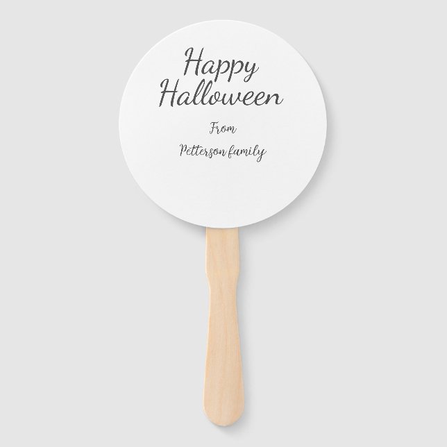 Happy Halloween fügen Familiennamen Kalligraphie m Fächer (Vorderseite)