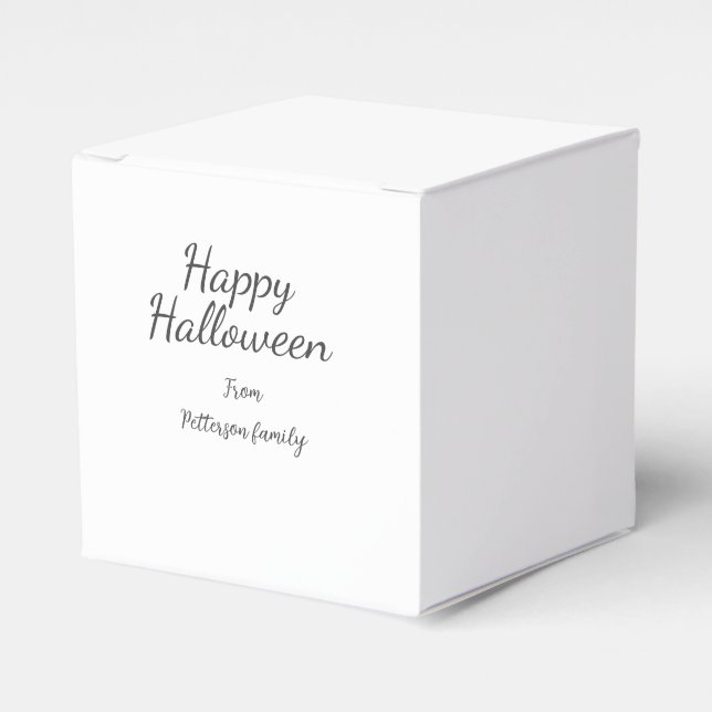 Happy Halloween fügen Familiennamen Kalligraphie m Geschenkschachtel (Vorderseite)
