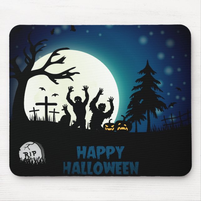 Happy Halloween Fullmoon Mousepad (Vorne)