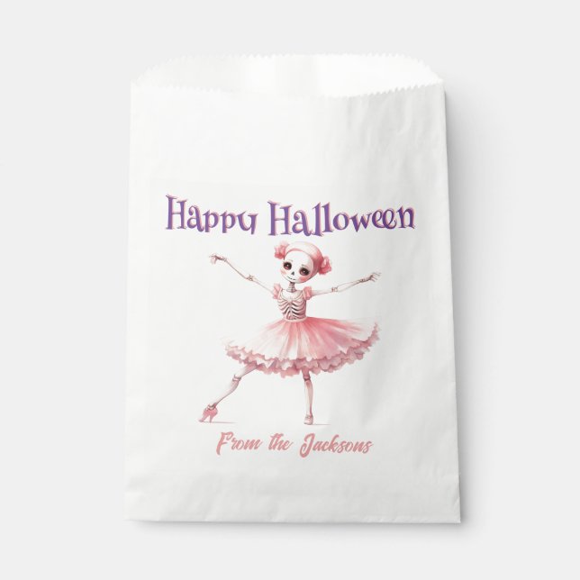Happy Halloween | FUN SKELETON BALLERINA Geschenktütchen (Vorderseite)