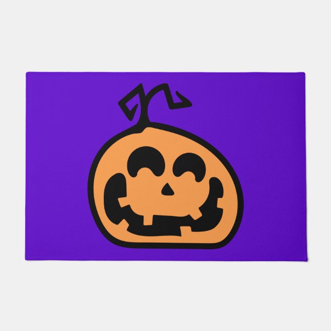 Happy Halloween | Funky Jack-O-Lantern Fußmatte (Vorderseite)