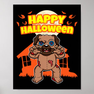 Happy Halloween Funny Beängstigend Hallow's Eve Pa Poster