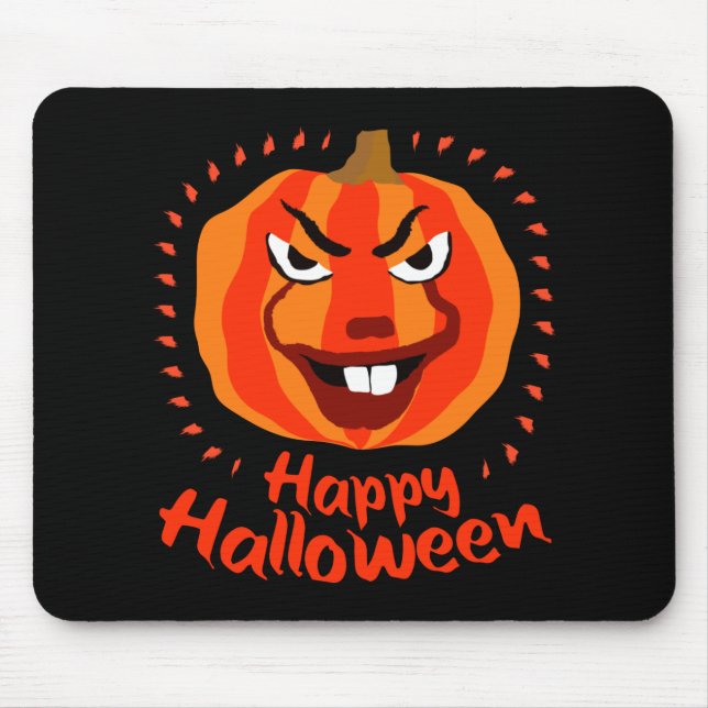 🎃 Happy Halloween - Funny, Beängstigend & Niedlic Mousepad (Vorne)