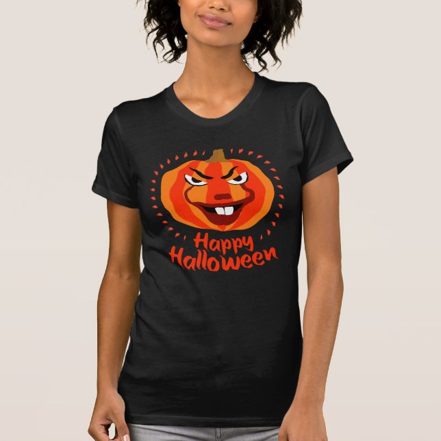 🎃 Happy Halloween - Funny, Beängstigend & Niedlic T-Shirt (Vorderseite)