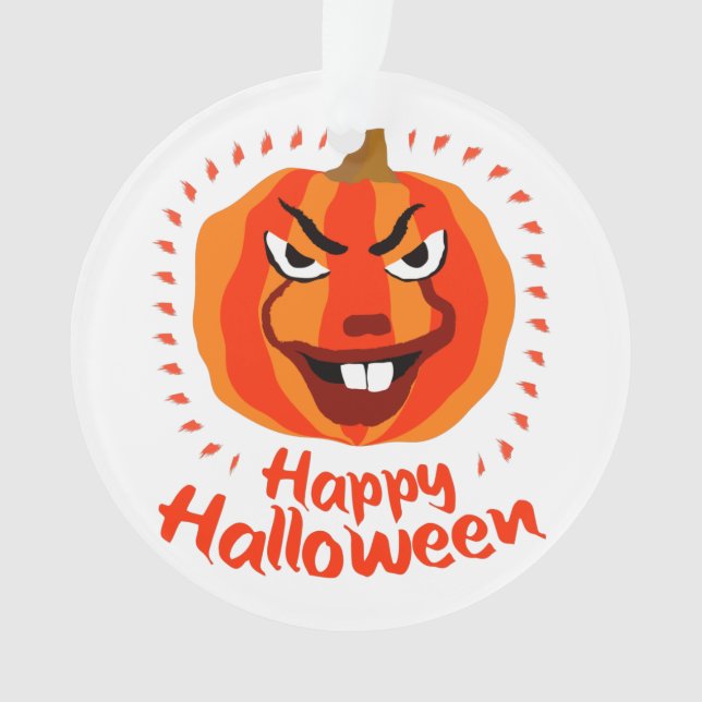 Happy Halloween 🎃 Funny Beängstigend Spooky Pumpk Ornament (Vorderseite)