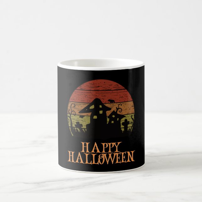 Happy Halloween Funny Creepy Character Kaffeetasse (Mittel)