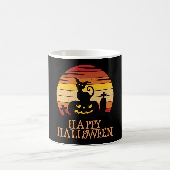 Happy Halloween Funny Creepy Character Kaffeetasse (Mittel)