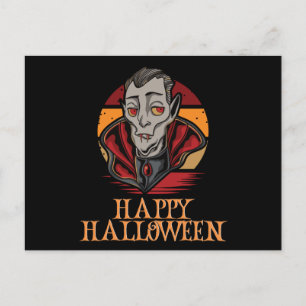 Happy Halloween Funny Creepy Character Postkarte