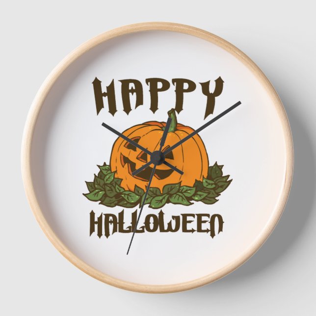 Happy Halloween Funny Halloween Kostüm Uhr (Vorderseite)