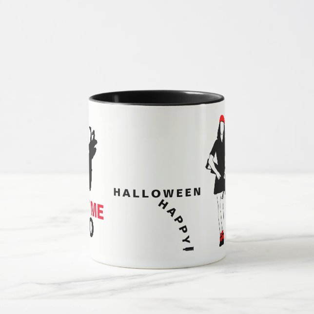 Happy Halloween Funny Horror anpassbar Tasse (Zentrum)