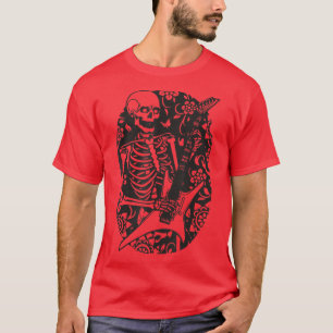 Happy Halloween Funny Skeleton Playing Gitarrenpum T-Shirt