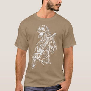 Happy Halloween Funny Skeleton Playing Gitarrenpum T-Shirt