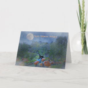 Happy Halloween Geburtstagskarte Niedliche Katze Karte