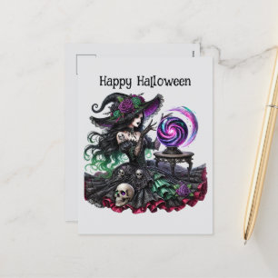 Happy Halloween geile Hexe anpassbar Feiertagspostkarte