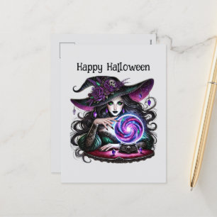 Happy Halloween geile Hexe anpassbar Feiertagspostkarte