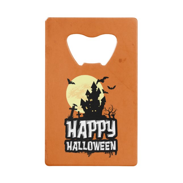Happy Halloween Geldkarten Flaschenöffner (Vorderseite)