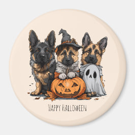 Happy Halloween German Shepherd Dogs Magnet