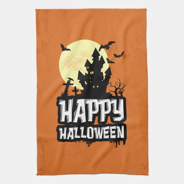 Happy Halloween Geschirrtuch (Vertikal)
