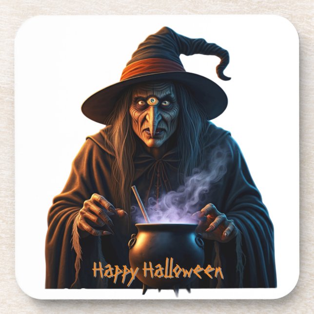 Happy Halloween Getränkeuntersetzer (Vorderseite)
