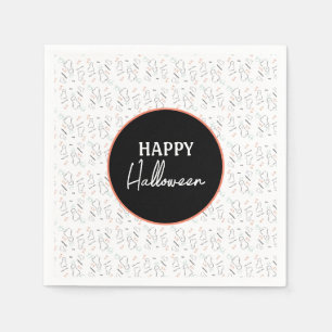 Happy Halloween Ghost Candy Hand Lettering Doodle Serviette