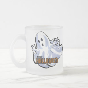 Happy Halloween Ghost Cartoon Mattglastasse
