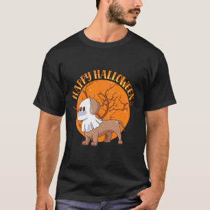 Happy Halloween Ghost Dackel Lover T-Shirt