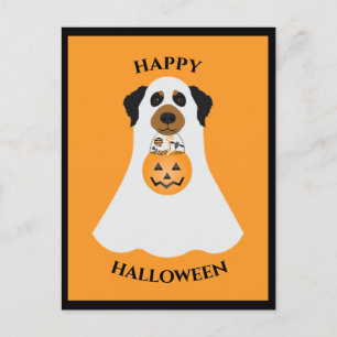 Happy Halloween Ghost Dog Postkarte
