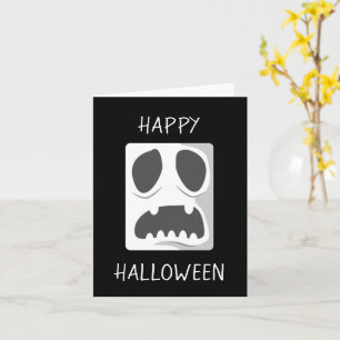 Happy Halloween Ghost Face Karte