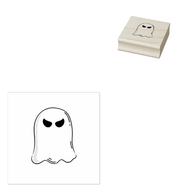 Happy Halloween Ghost Gummistempel (Stempel)