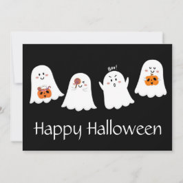 Happy Halloween Ghost Holiday Card Feiertagskarte