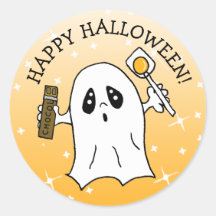 Happy Halloween Ghost mit Candy Bar