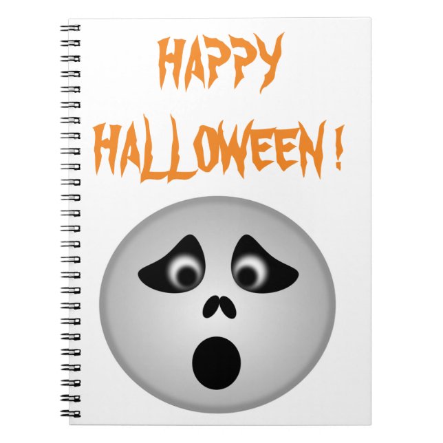 "HAPPY HALLOWEEN" GHOST NOTIZBLOCK (Vorderseite)